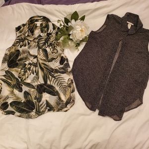 2 for 1 H&M button sleeveless blouse